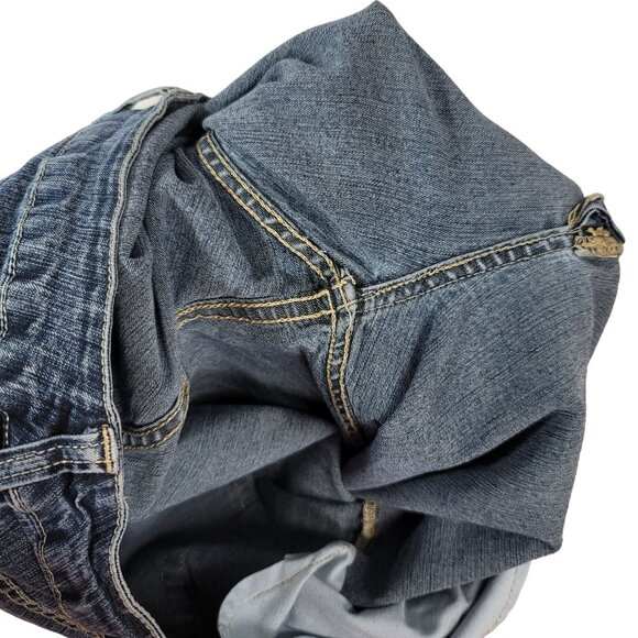 Bass Crop Jeans Blue Size 10 Zipper Button Pockets Straight Leg High Rise G.H. - Picture 4 of 7